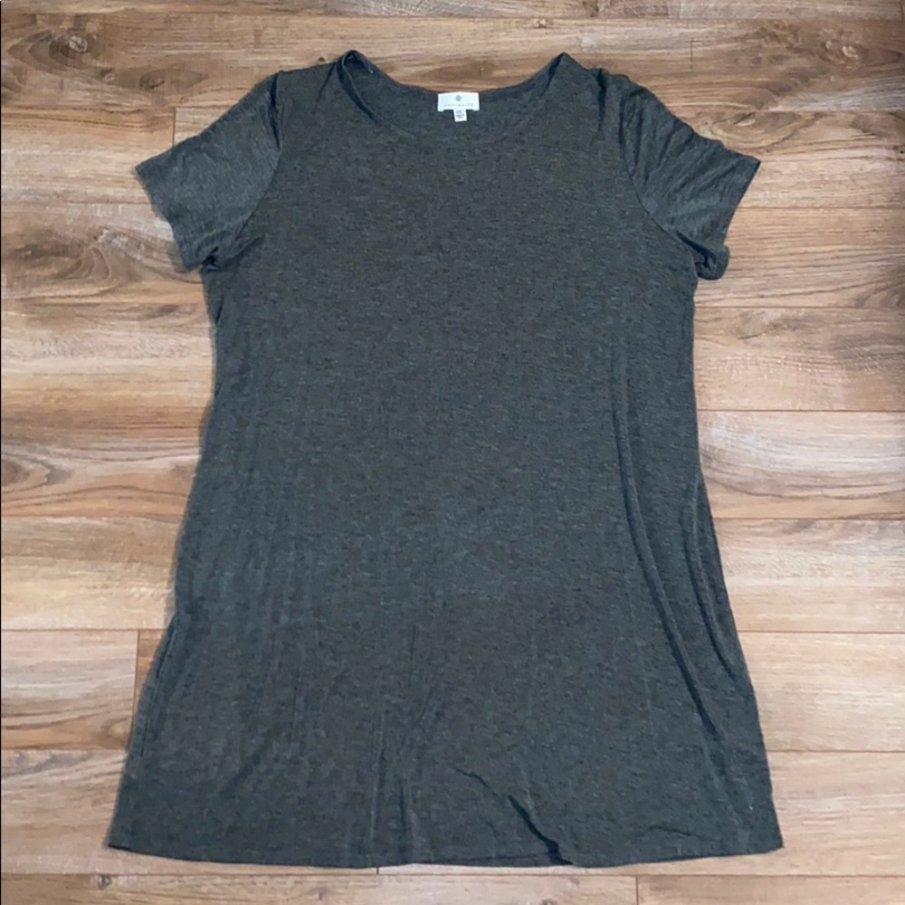 Basic Gray T-Shirt Dress